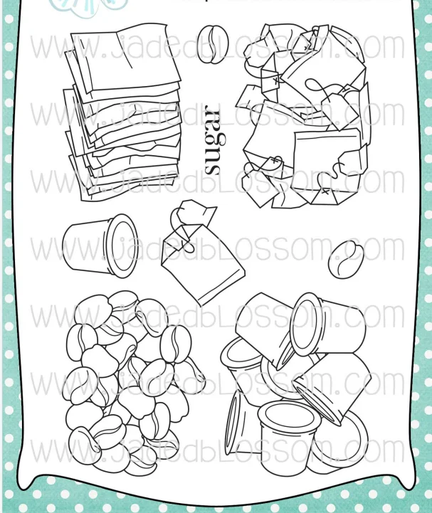 

Clear Jar Coffee Add ons metal cutting dies and stamp mold card Scrapbook paper craft knife mould blade punch stencls