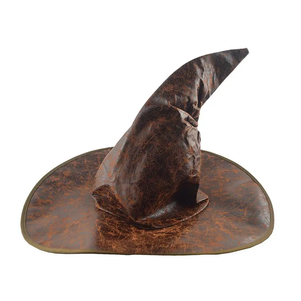 

Witch Hat Leather Adult Costume Party Accessory Halloween Hat