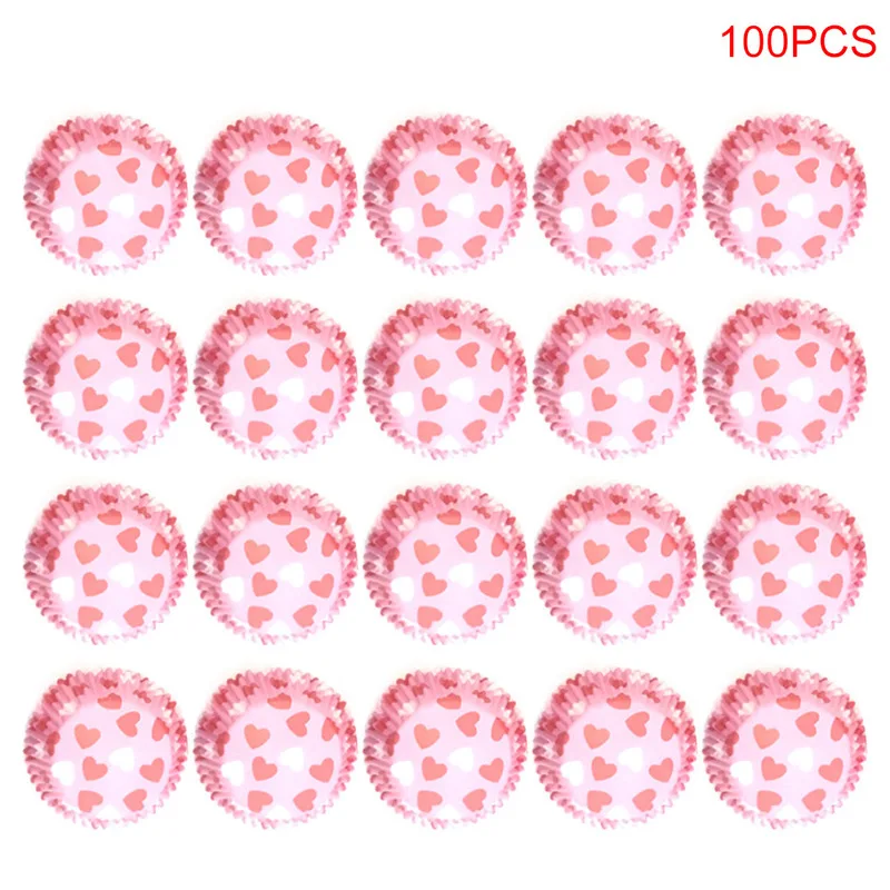 100 шт./компл. 2020 Новые Бумажные Формочки Для Маффинов и капкейков радужного цвета