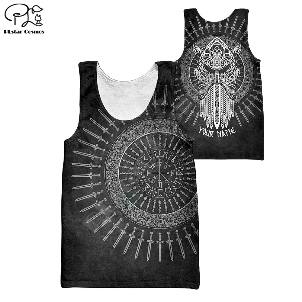 

PLstar Cosmos Viking Style Symbol 3D Printed 2021 New Fashion Summer Tank Top For Men/Women Casual Beach Vest Drop Shipping V20