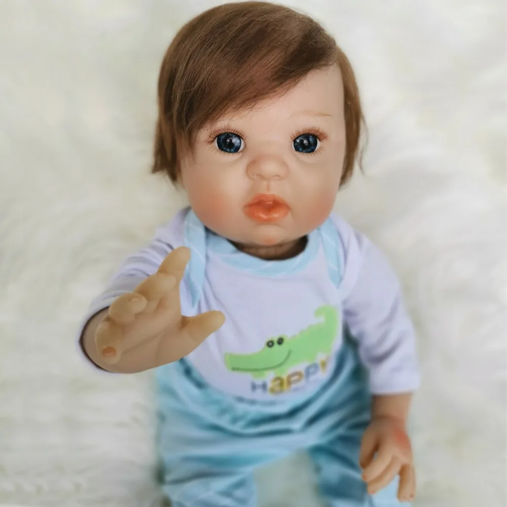 

Распродажа мягких силиконовых кукол reborn, 20 дюймов, игрушка reborn для девочек, кукла для мальчиков, новый подарок для детей на день рождения, но...