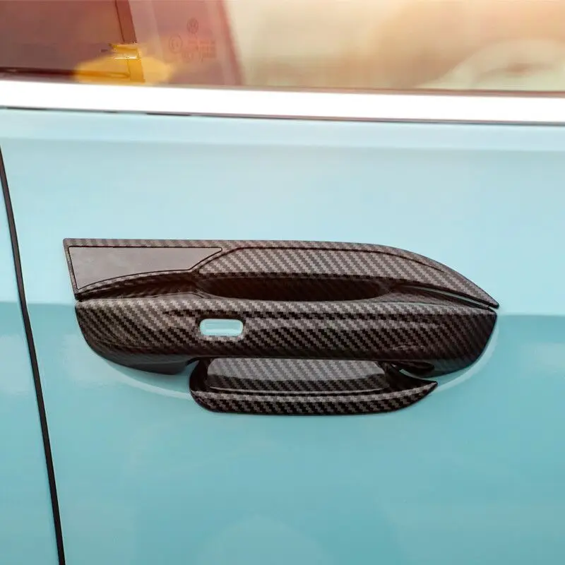 Хромированная накладка на дверные ручки автомобиля из углеродного волокна