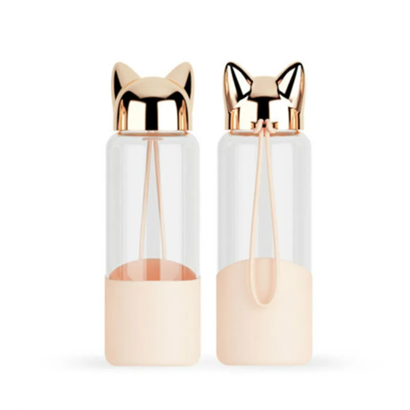 

320ml 11oz Double Wall Hot Water Thermos Bottle Stainless Steel Vacuum Flasks Cute Cat Ear Thermal Coffee Tea Milk Travel Mug