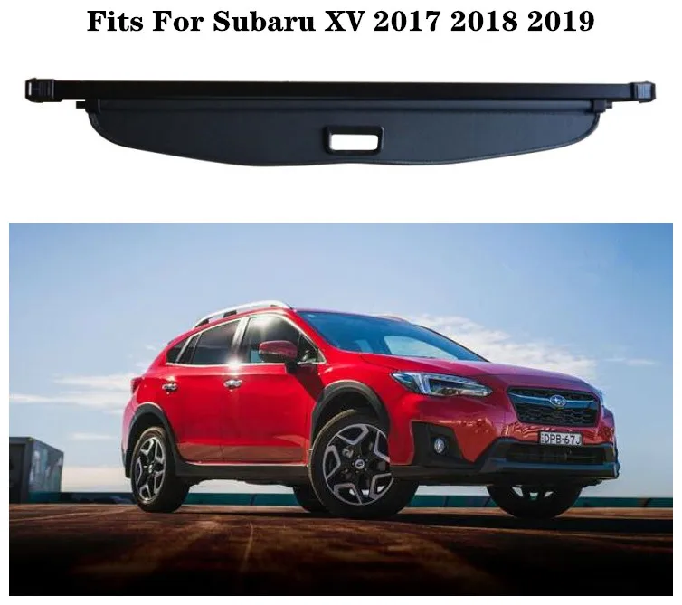 

High Qualit Car Rear Trunk Cargo Cover Security Shield Screen shade Fits For Subaru XV 2017 2018 2019(black, beige)