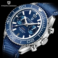 pagani design 2021 new mens quartz watch top brand ceramic bezel business waterproof watches men chronograph vk64 reloj hombre