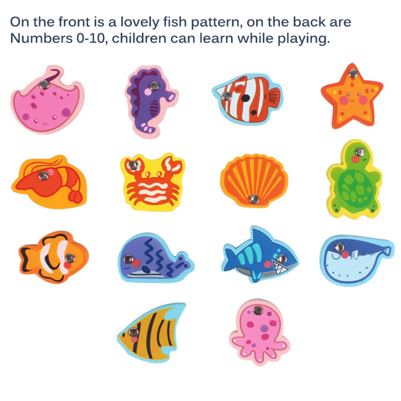 

Magnetic Wooden Fishing Game Toy Suitable For Toddlers-Letter Fish Catch Counting 2-4 Year Old KidS Preschool Board Game Toy