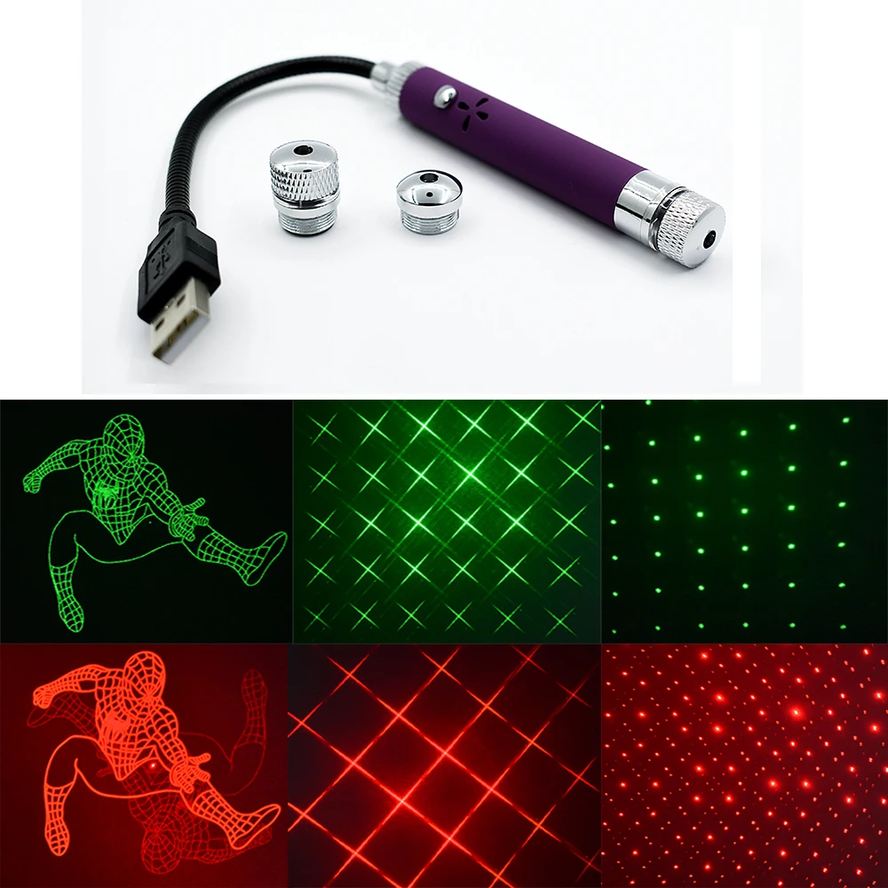 

3 Lighting Mode Party Stage Light Sound Activated Laser Projector Star Lights Mini USB Atmospheres Lights For Disco DJ Car Decor