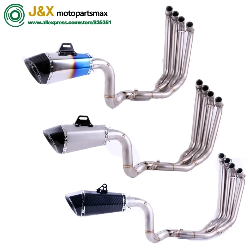 

Motorcycle Exhaust middle pipe Muffler Slip On Full System For HONDA CBR650 CBR650F