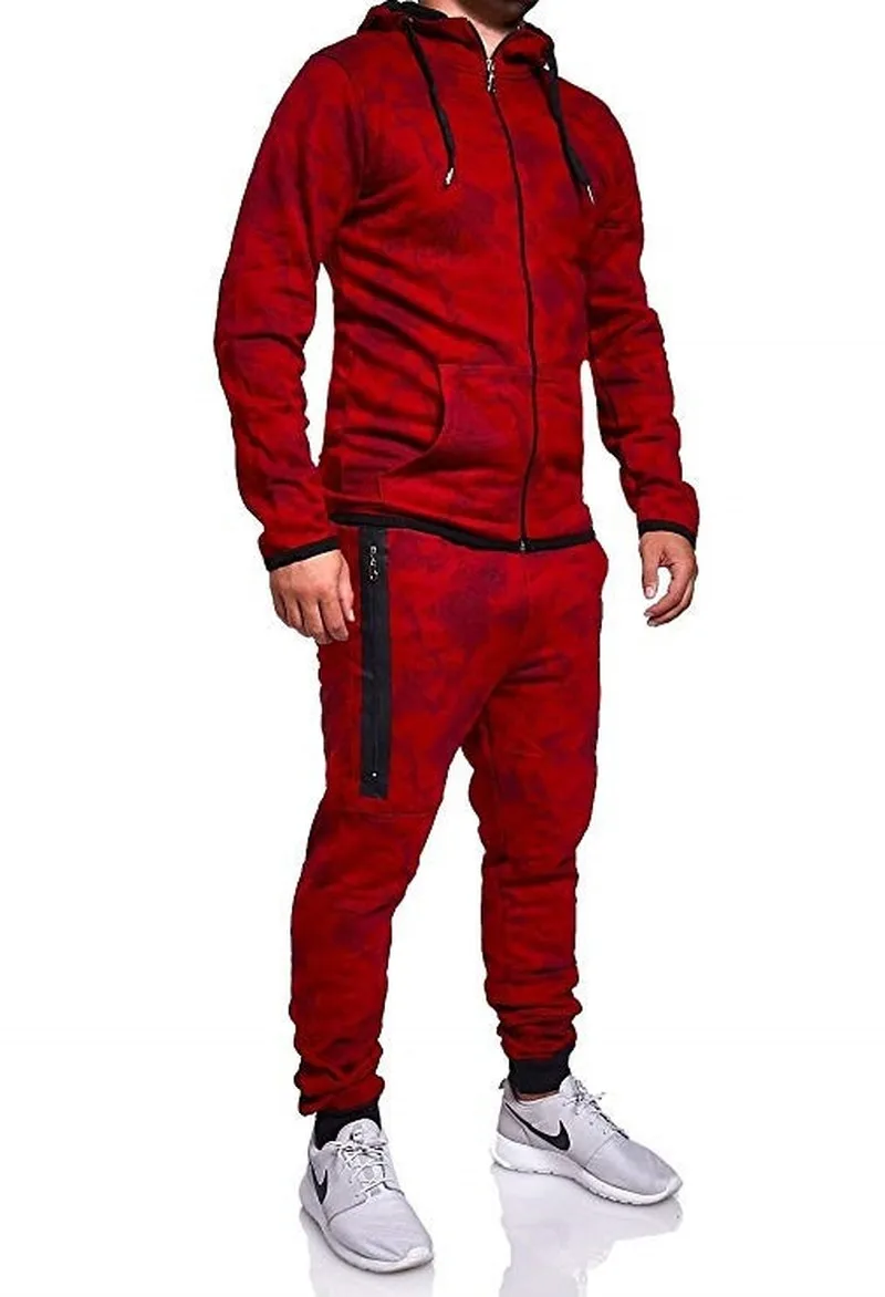 

Hot Sale 2021 New Men's Suit 3D Print Zipper Hip Hop Sports Hoodie Large Size Long Sleeve Pants 2 Piece Set Men's Clothing