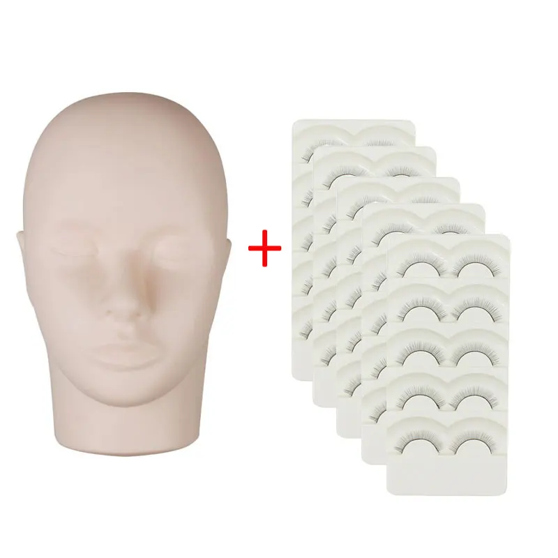 Прививочные ресницы тренировочная голова модель макияж для глаз и лица Манекен