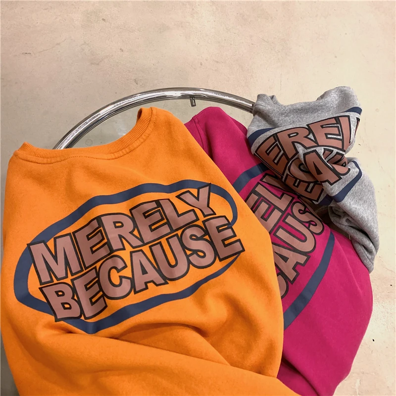 3 размера M-xl с буквенным принтом Повседневный универсальный длинный рукав