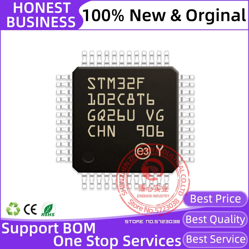 

STM32F102C8T6 STM32F102CBT6 STM32F102CBT6TR STM32F102C8T6TR Microcontroller Chip
