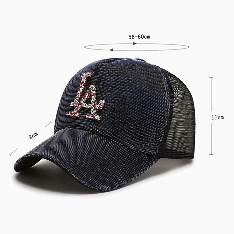 

Brand LA Baseball Cap Cotton Casual Men Women Trucker Caps Outdoor Summer Breathable Mesh Visor Hat Snapback Hip Hop Hats CP153