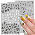 Переводные 3D наклейки для ногтей, самоклеящиеся переводные наклейки для ногтей, украшения для ногтей с изображением тропических растений