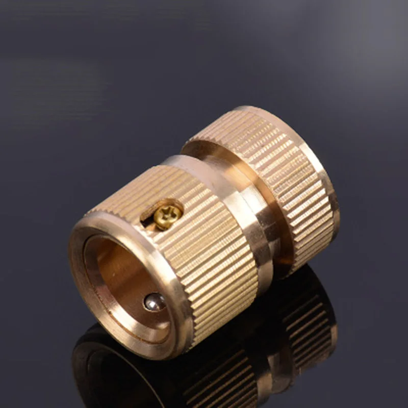 

Brass 3/4 Hose Pipes Connectors Adapter Quick Connect For Washing Tool Durable