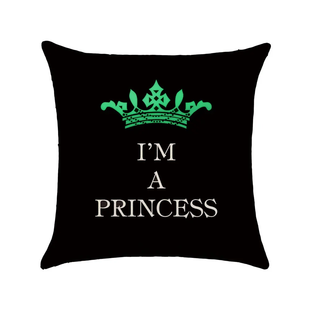 Новинка креативная льняная наволочка с флуоресцентными буквами светящаяся