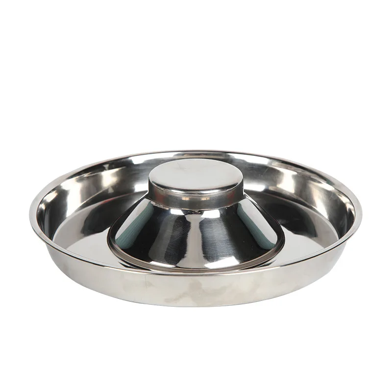

Slow Dog Bowl Dogs Feedding Bowls Cat Slow Feeder Dish Stainless Steel Pet Slow Bowl Eating Puppy Food Plate Slow Bowls