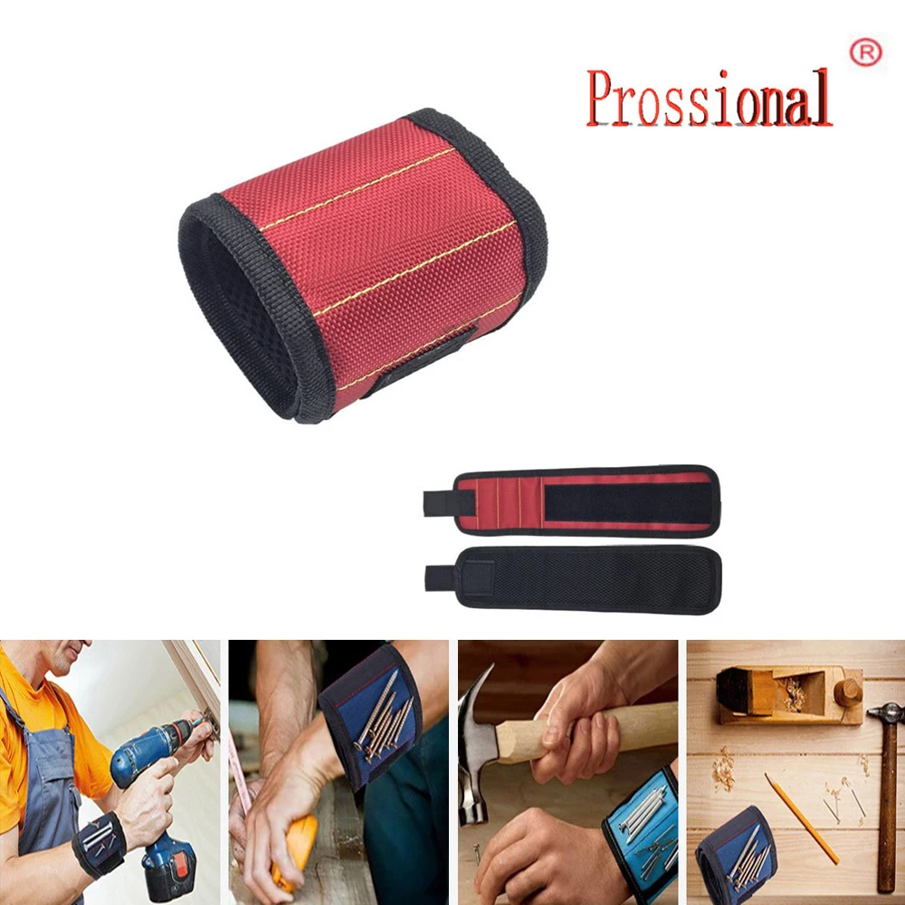 Магнитный браслет для работ с инструментами портативная сумка инструментов 3-мя
