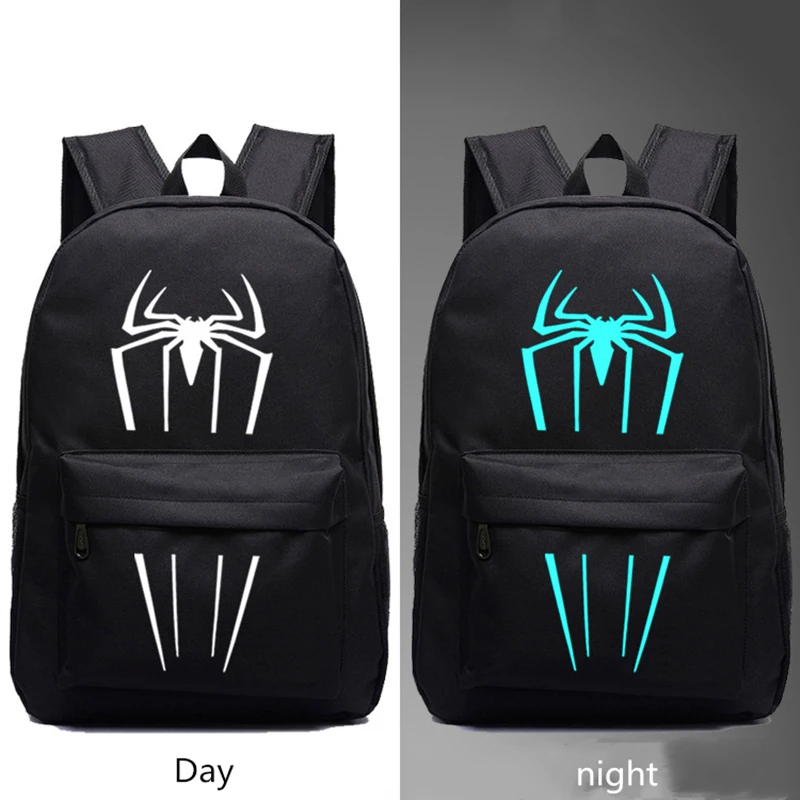 Рюкзак Человек паук 2020 Новый USB светящаяся школьная сумка большой емкости