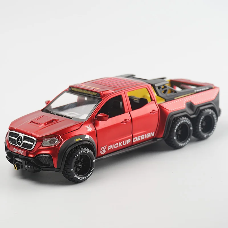 1/28 Benz X-class Pickup Truck Alloy Car Model Pullback Chidlren Toys Diecasts & Toy Vehicles Monster Collections | Игрушки и хобби
