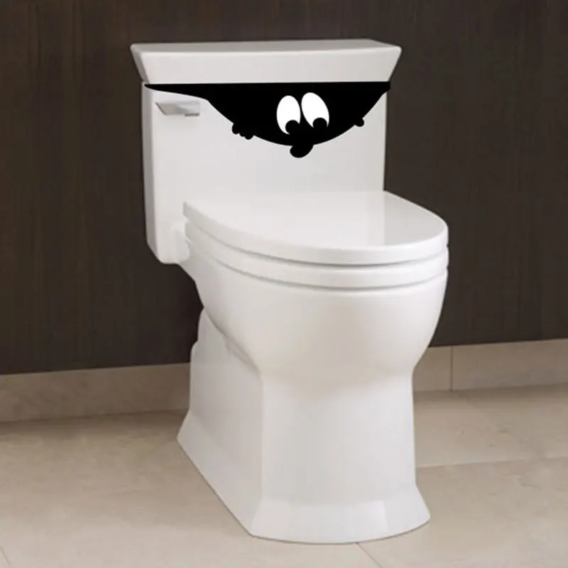 Забавная Настенная Наклейка для ванной комнаты украшение в виде глаз съемные