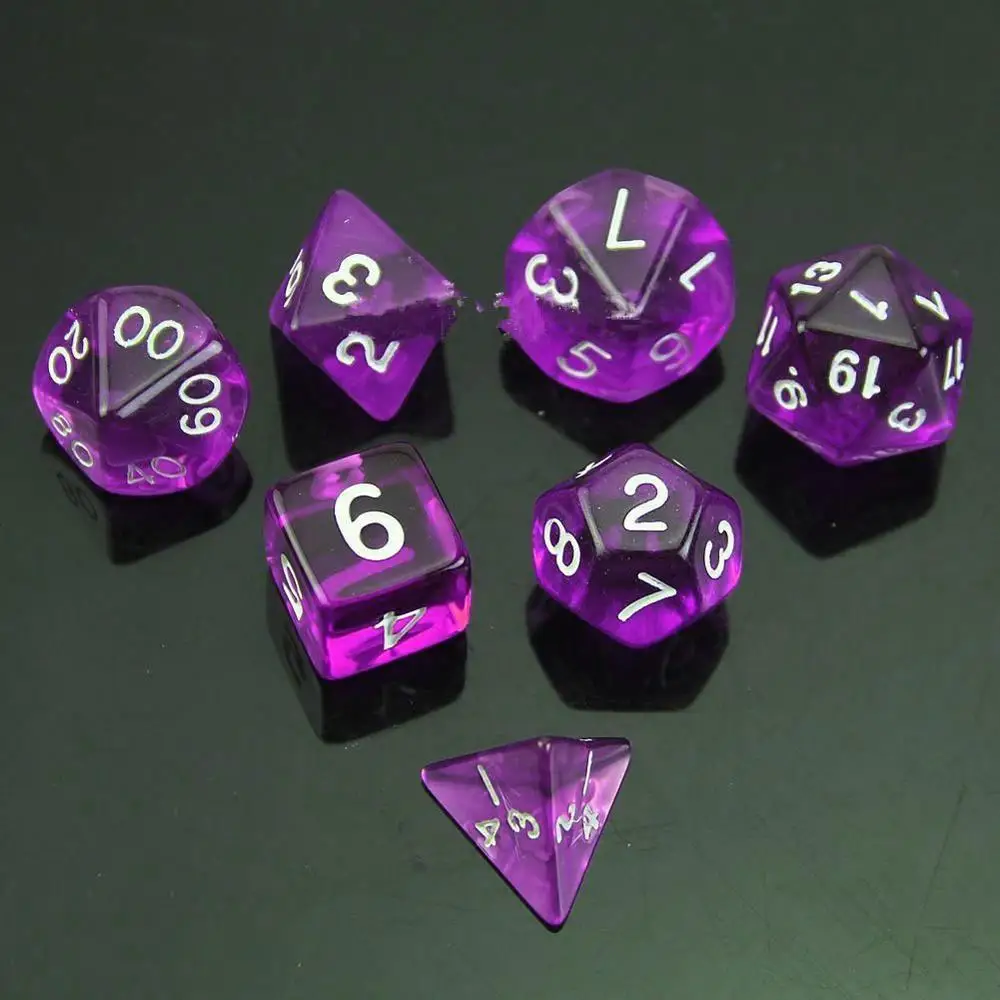 10pcs Playing Dices Set Six Sided Decider Die RPG Standard Gambling Games White Pips Cube Funny Toy Tool | Спорт и развлечения
