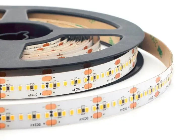 

Светодиодная лента высокой яркости Cri90 2216 SMD DC24V 300Led/m, белая печатная плата Micro 2216 LED, гибкая лента высокой яркости 5 м/лот