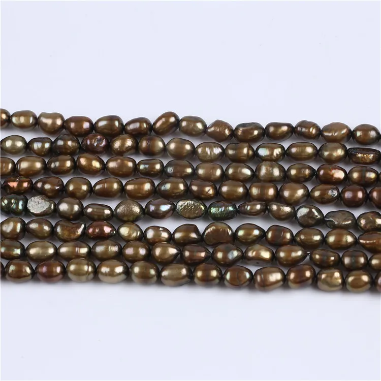 Wholesale Price 8-9mm Brown Baroque Pearl Strand For Jewelry Making | Beads