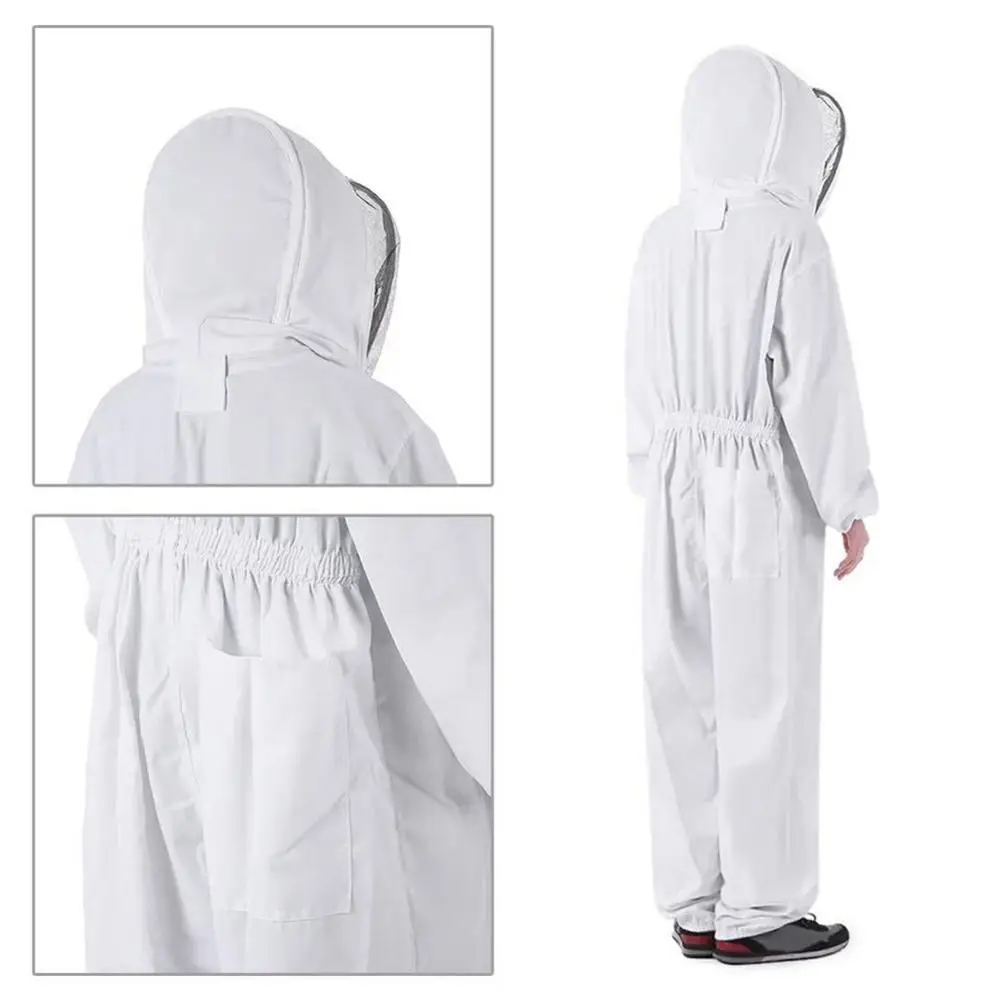 3 Размеры с хлопковой футболкой капюшоном и Пчеловодство костюм вуалью кофта