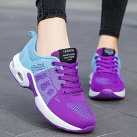 shoes womens autumn 2021 new color matching casual shoes breathable lightweight shoes lace up cushioned hiking shoes women