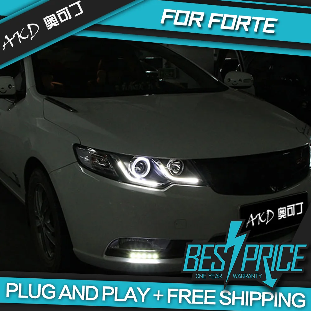 АКД автомобилей Стайлинг фар для Kia Форте 2010 2014 Cerato светодиодные фары
