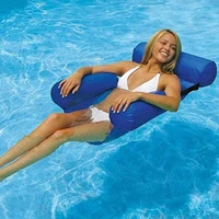 swimming inflatable bed net hammock foldable water pleasure lounge chair floating bed sofa lazy water lounge chair summer