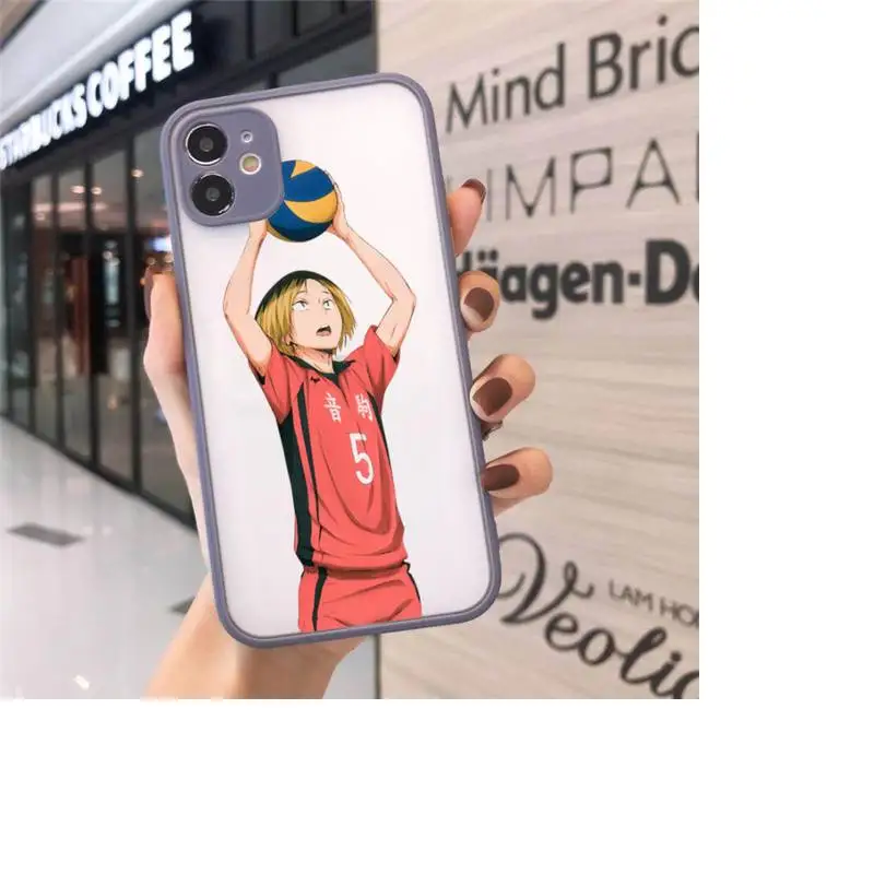 

Kenma Kozume of Haikyuu!! Phone Case Matte transparent For Gray iPhone 12 Mini 11 Pro XR XS Max 7 8 Plus X Back Cover