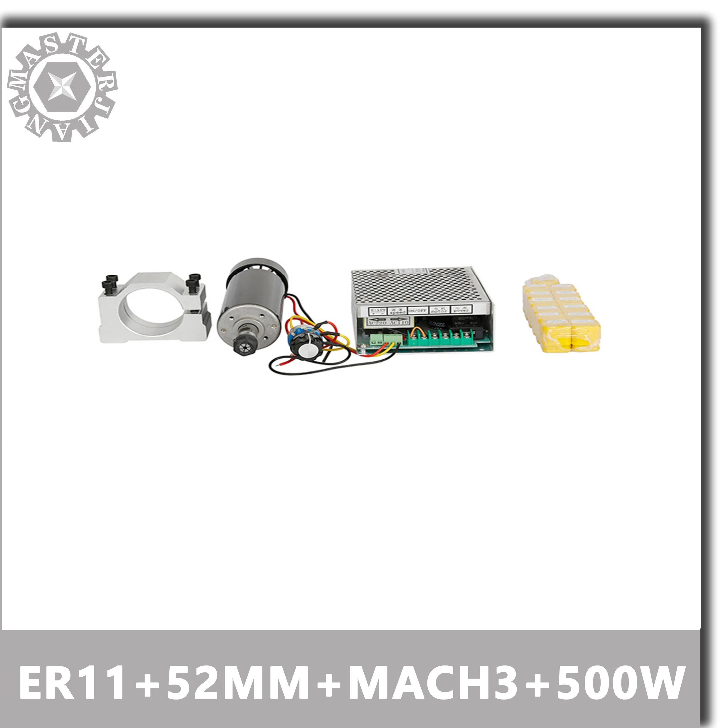 ER11 цанговый для лазерной гравировки + 0.5KW 500 Вт шпиндель с воздушным охлаждением