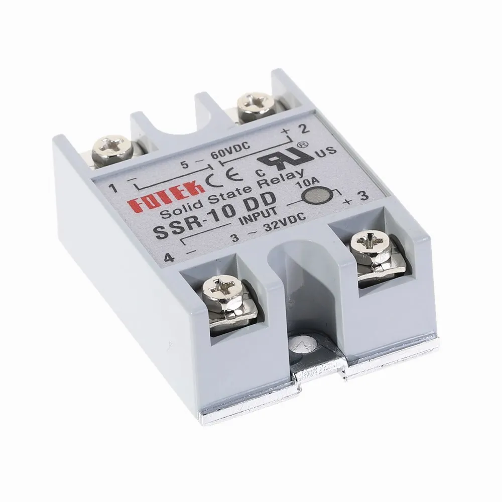 

1Pcs SSR10DD SSR-10DD Manufacturer 10A solid state relay ,input 3-32VDC output 5-60VDC