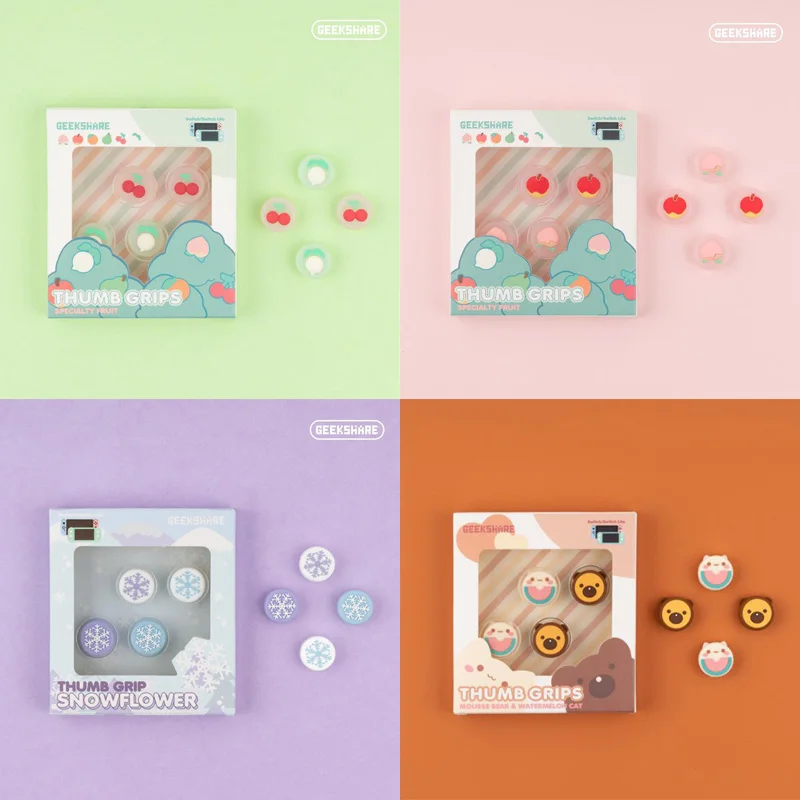 Цветной чехол джойстик для джойстика с изображением фруктового кота медведя