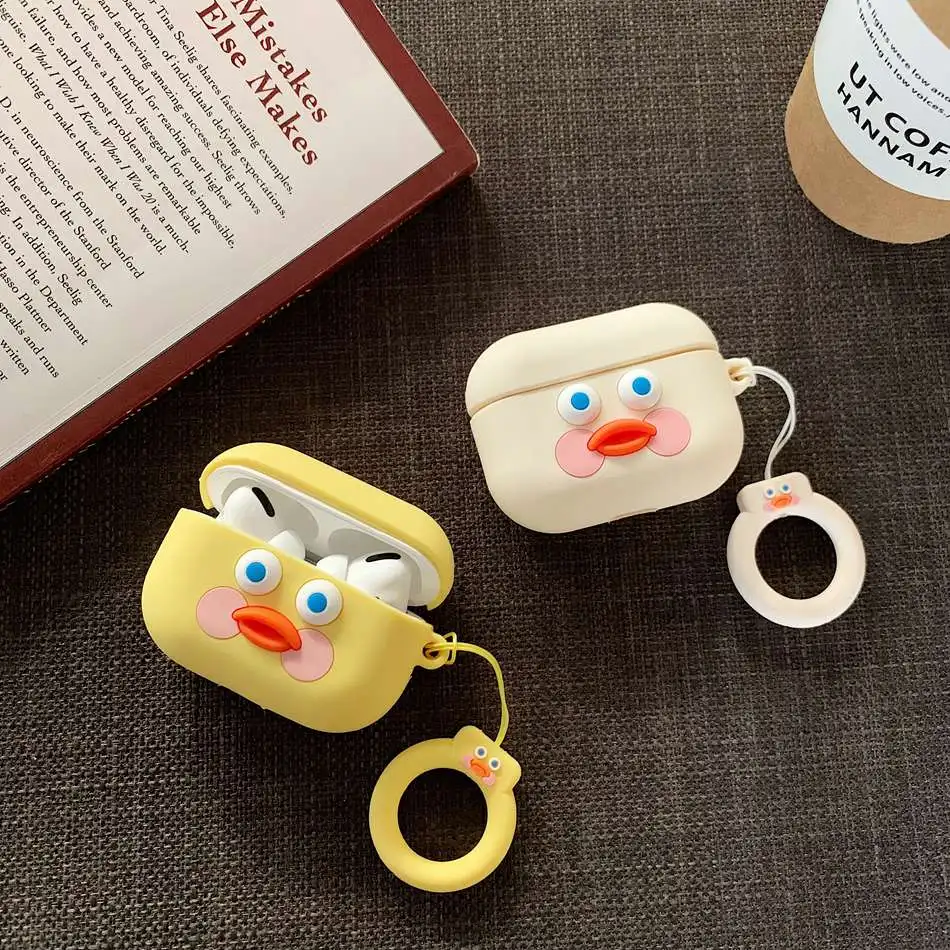 3D чехол для наушников Airpods Pro Чехол Силиконовый медведь кошка Мультяшные