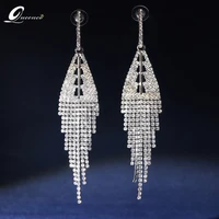 earrings long hanging 2021 trends earring accessories for women tassel trending bridal pendants wedding jewelry chain earrings
