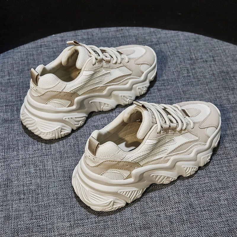 

High Qualtiy Casual Platform Sneakers Women 2021 Spring Autumn Comfortable Soft Running Women Sneakers Zapatos De Mujer White
