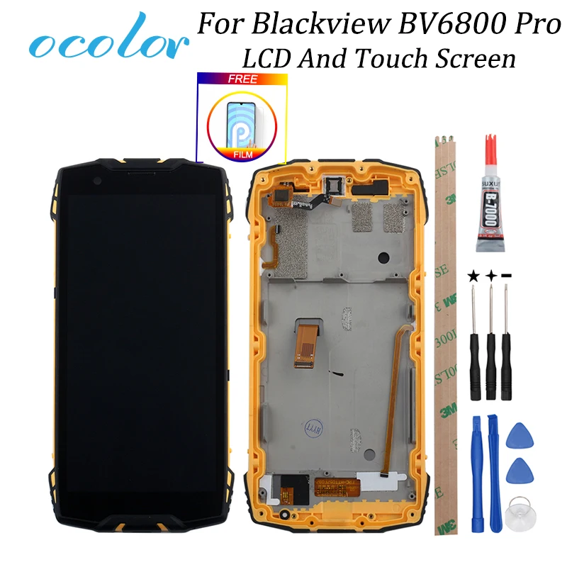 Ocolor для Blackview BV6800 Pro ЖК дисплей и сенсорный экран + рамка пленка с инструментами