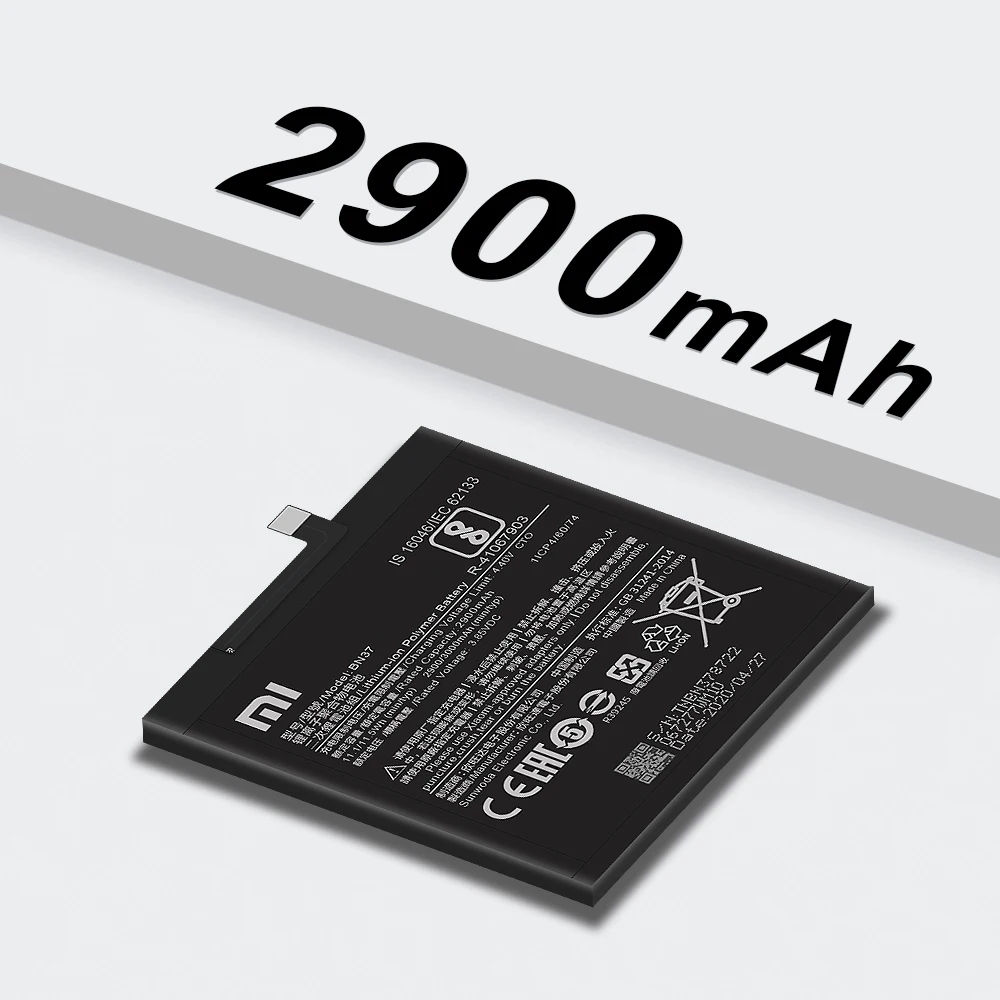 Аккумулятор для телефона Xiaomi BN37 сменный аккумулятор 2900 мАч Redmi 6 6A с бесплатными