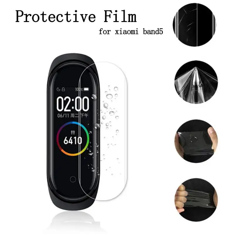 

1/2/3Pcs High Qualit Screen Cover For Xiaomi Mi Band 5 HD Soft Film 3D Water Condensing Film Hydrogel For Xiaomi Bracelet5