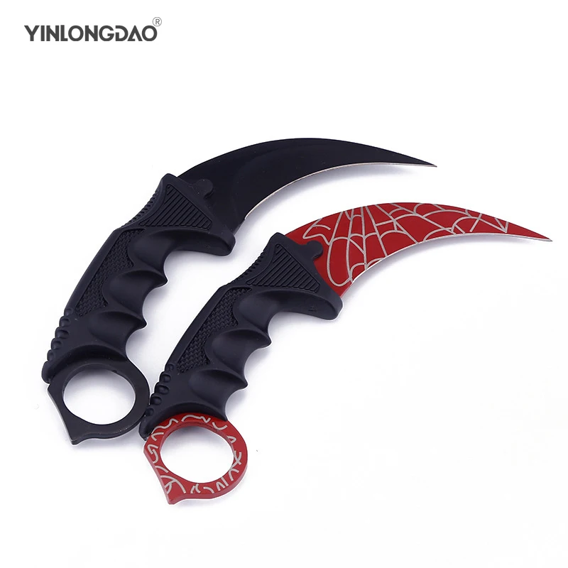 CS GO Counter Strike Claw Karambit нож для шеи с ножом Tiger Tooth настоящий игровой красный синий