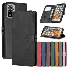 Leather Flip Note10 Case on For Xiaomi Redmi Note 10 5G 10Pro 10T 10 Pro Max Note10 T 10S Magnetic Stand Wallet Phone Cover Etui