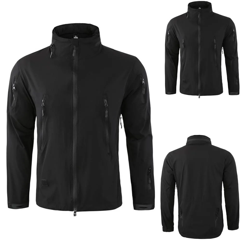 Мужские куртки Повседневная Осенняя мода чистый цвет пэтчворк куртка на молнии