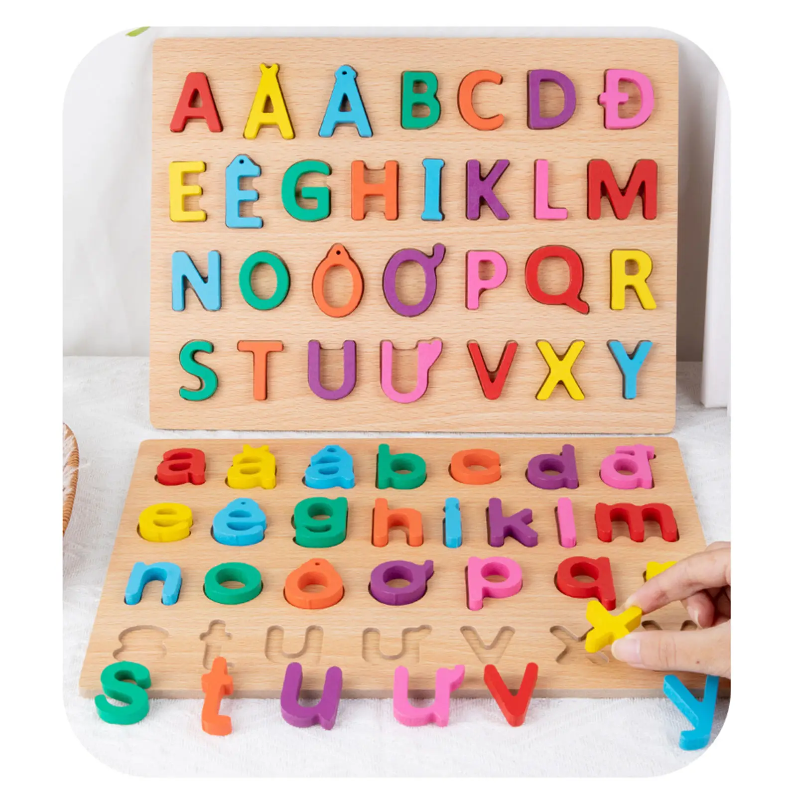 

Vietnamese Letter Cognitive Uppercase Lowercase Letters Cognitive Toy for Toddlers