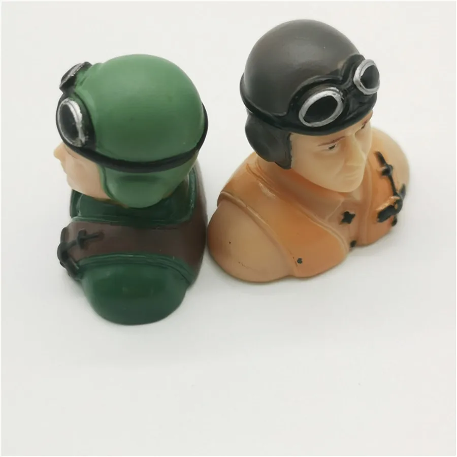 

1 Pc 1/9 Scale Civil Pilots Figures With Hat Toy Model For RC Plane Accessories Hobby Color Army Green/ Grey