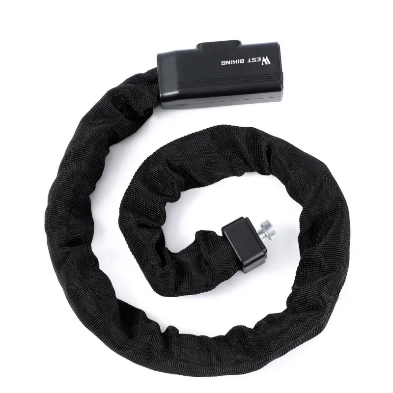 

Замок велосипедный со стальной цепью и защитой от кражи, портативный уличный замок с паролем для горных и дорожных велосипедов, защитные ак...