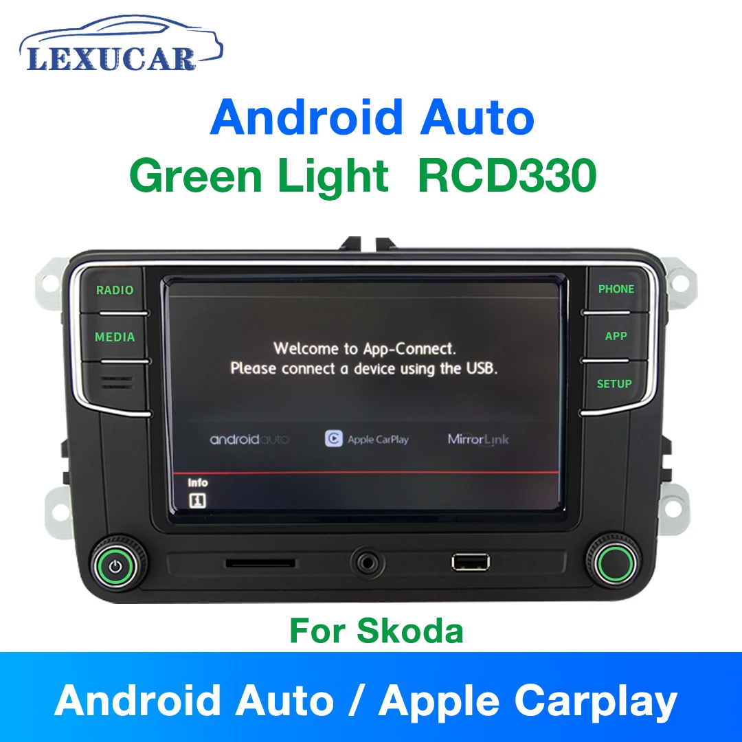 Автомагнитола RCD330 Plus мультимедийная система на Android с Mirrorlink зеленсветильник Том