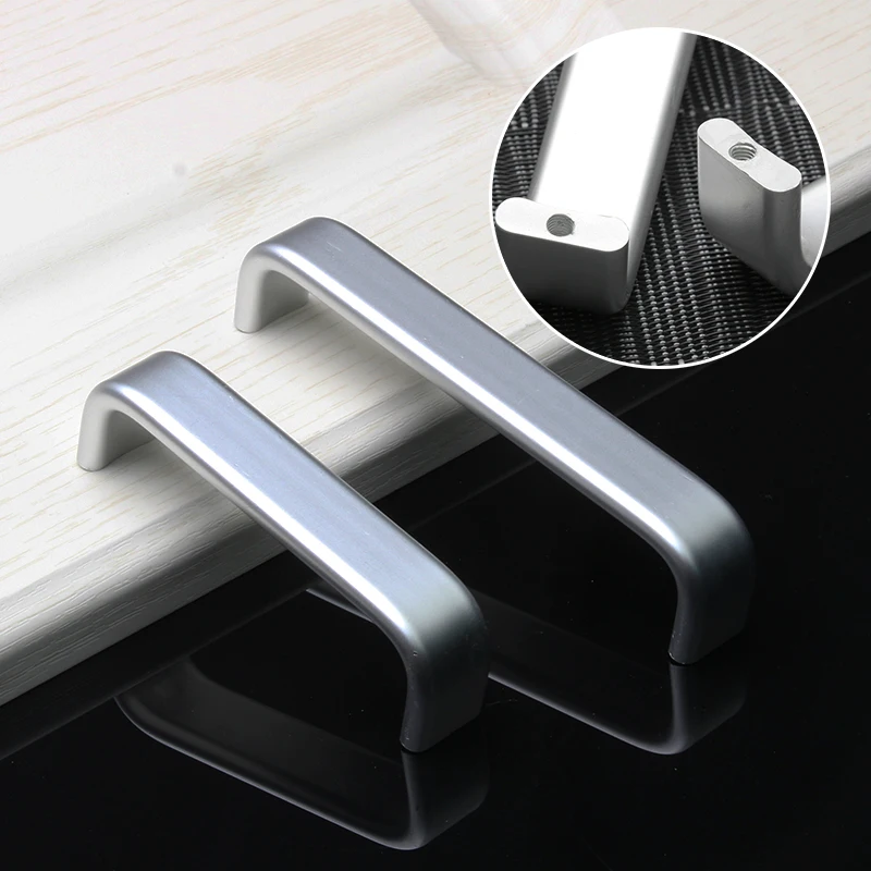 

1Pcs Space Aluminum Cabinet Handles 96mm/128mm Drawer Kitchen Cupboard Pulls Knobs Closet Straight Handle for Furniture